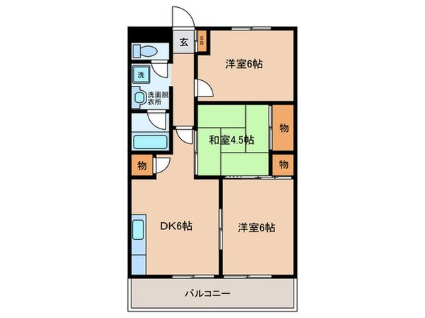 コーポ柏原の物件間取画像